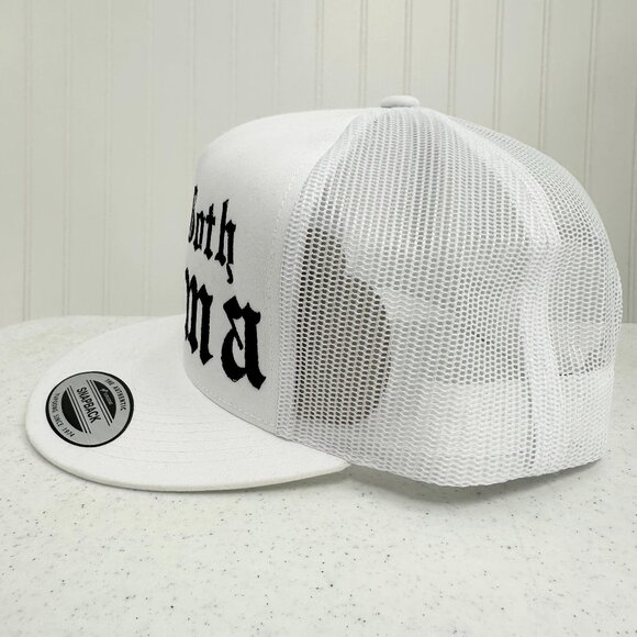 YP Classics Goth Mama Trucker Hat Embroidered White Unisex Emo Witch Mom Gift - Picture 2 of 4